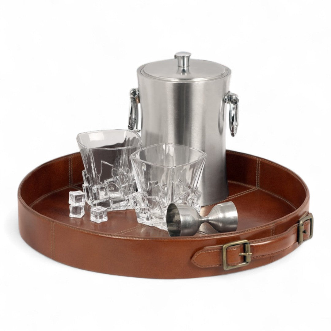 Buckle'd Up - Round Serving Tray