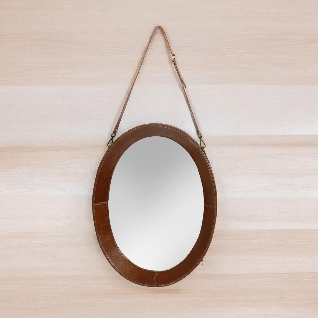 Wall - Clock Style Mirror (Oval)