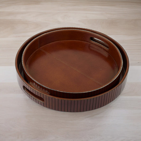 Lined Round Serving Trays