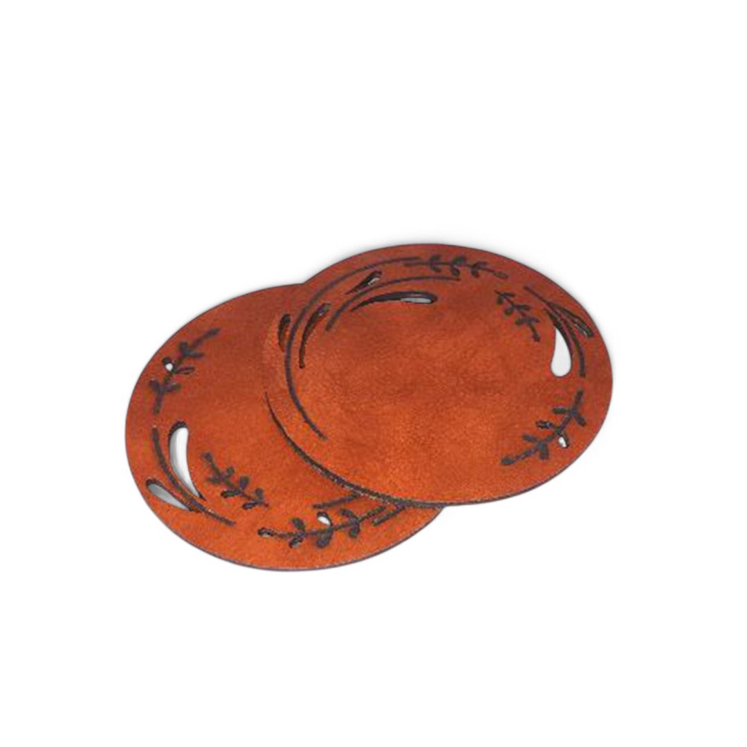 Laser Cut Leather Coasters - Set Of 6